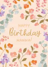 Pretty Birthday Card - For Nanna created by The Pattern Press