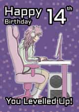 Fun Birthday Card - 14th - Gaming created by @Cupsie's Creations