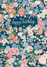 Classic Birthday Card - Pretty Florals created by Nicky Laatz