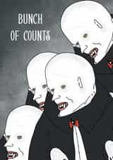 Funny Birthday Card - Bunch Of Counts - Vampires created by Blessherlittleartoons by Amy
