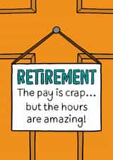 Funny Retirement Card - Crap Pay created by TeePee Creations