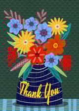 Fun Thank You Card - Vase - Flowers created by Regina Moore