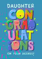 Cute Graduation Card - For Daughter - Degree created by Nicola Watson