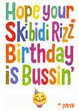 Bussin' Birthday Card – Gen Alpha Funny Meme Card for Teenagers Boys or Girls created by That Card Shop