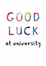 Classic Good Luck Card - University created by size3art