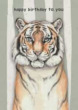 Cute Birthday Card - Tiger created by lil wabbit