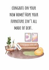 Funny New Home Card – Sarcastic Message for Friend or First-Time Buyer created by Humour Me