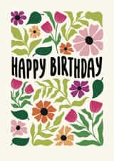 Pretty Birthday Card  - Modern Florals created by Kirsty Miller