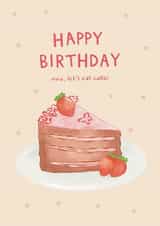 Happy Birthday - Let's Eat Cake Card created by Thayna Oliveira