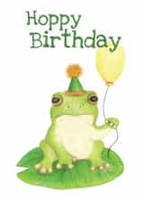 Cute Birthday Card - Hoppy Birthday - Frog created by @Cupsie's Creations