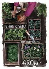 Thank you for helping me grow created by AP Designs