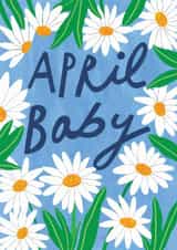 Pretty New Baby Card - April Baby - Daisies created by Kerrie McNeill