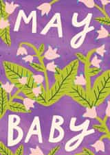 Pretty New Baby Card - May Baby - Lily Of The Valley created by Kerrie McNeill