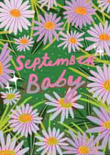 Pretty New Baby Card - September Baby - Aster created by Kerrie McNeill