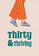 Classic Birthday Card - 30th - Thirty And Thriving created by Stuck Shop Gifts