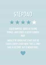 Cheeky Birthday Card - For Stepdad - Star Rating created by Blush Boulevard