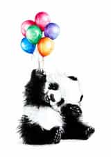 Cute Panda Birthday Card for Friends of Family! created by Francesca Emily Art