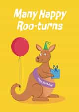 Cute Birthday Card - Kangaroo created by Hannah Jayne Lewin