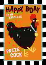 Funny Birthday Card - Prize Cock created by Sanders de Roeper