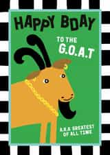 Funny Birthday Card - Goat - Greatest Of All Time created by Sanders de Roeper