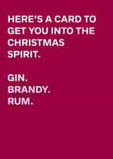 Funny Christmas Card - Spirits created by original fox designs