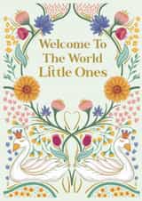 Classic New Baby Card - Twins - Welcome To The World Little Ones created by Holly Hudson-Smith