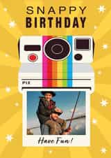 Personalised Birthday Photo Card created by Dalia Clark Design - Punny Birthday Card - Snappy Birthday - Camera