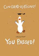 Cute Graduation Card - You Passed! - Duck created by Hew Ma