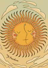 My Sunshine, Romantic Celestial Greeting Card created by Lione & Sheikh