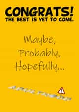 Funny Graduation Card - Danger Adulthood - Adulthood Hole - Best Is Yet To Come created by Sealed With A Pun