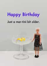 Funny Birthday Card - Martini Bit Older created by Bold & Bright Cards