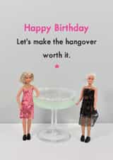 Fun Birthday Card - For Her - Make The Hangover Worth It created by Bold & Bright Cards