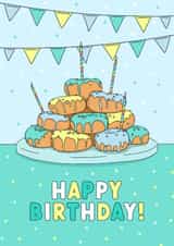 Classic Birthday Card - Doughnut Stack created by Evie Garnett Designs