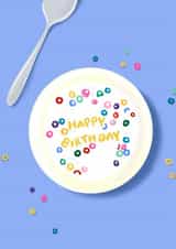 Classic Birthday Card - Cereal created by Fi Moszoro