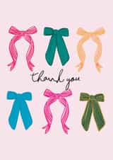 Pretty Thank You Card - Bows created by Fi Moszoro