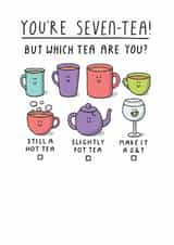 Cute Birthday Card - 70th - Tea - Gin created by mungo and shoddy