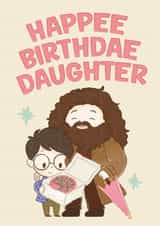 Cute Birthday Card - For Daughter - Harry Potter - Happee Birthdae created by Cardology