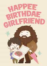 Cute Birthday Card - For Girlfriend - Harry Potter - Happee Birthdae created by Cardology