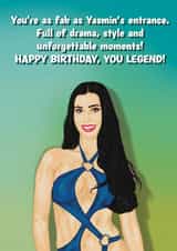 Funny Birthday Card - Love Island - Yasmin Pettet created by Choo Choo