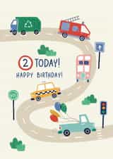 Classic Birthday Card - 2nd - Vehicles And Transport created by Kimberley Rose Studio