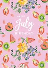 Classic Birthday Card - July Birthday - For Her - Summer Fruits created by Rebecca Prinn