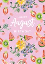 Classic Birthday Card - August Birthday - Fruit - For Her created by Rebecca Prinn