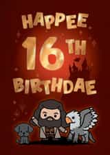 Cute Birthday Card - 16th - Harry Potter created by Cardology