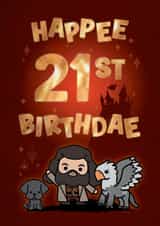 Cute Birthday Card - 21st - Harry Potter created by Cardology