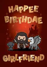 Cute Birthday Card - For Girlfriend - Harry Potter created by Cardology