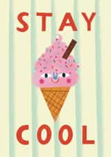 Cute Birthday Card - Stay Cool - Ice Cream created by Alice Mole Illustration