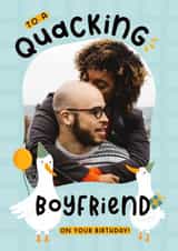 Personalised Birthday Photo Card created by Joanne Hawker - Cute Birthday Card - For Boyfriend - Ducks