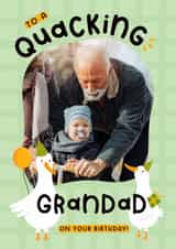 Personalised Birthday Photo Card created by Joanne Hawker - Cute Birthday Card - For Grandad - Ducks
