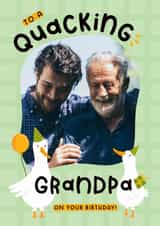 Personalised Birthday Photo Card created by Joanne Hawker - Cute Birthday Card - For Grandpa - Ducks