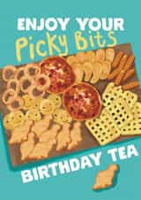 Funny Birthday Card - Picky Bits - Beige Food created by Giddy Kipper